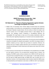 Statement by the Slovenian EU Presidency on Russia’s ongoing aggression against Ukraine and illegal occupation of Crimea