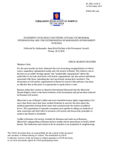 Statement by the Delegation of Norway on Russia’s unjustified attacks on Memorial International and the deteriorating human rights environment in Russia