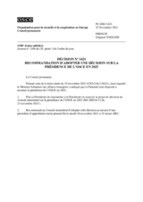 Décision No 1421 du Conseil permanent