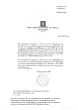 Response by the Delegation of Norway to the Questionnaire on the Code of Conduct on Politico-Military Aspects of Security