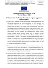 Statement by the French EU Presidency on the Russian Federation’s ongoing aggression against Ukraine