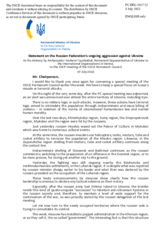 Statement by the Delegation of Ukraine on the Russian Federation’s ongoing aggression against Ukraine