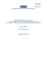Consolidated Summary of the 2019 OSCE Mediterranean Conference