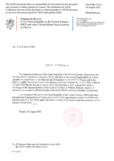 Response by the Delegation of the Czech Republic to the Questionnaire on the Code of Conduct on Politico-Military Aspects of Security