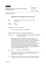 Journal of the 1378th Plenary Meeting of the Permanent Council