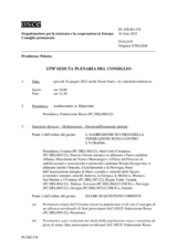 Giornale della 1378a Seduta plenaria del Consiglio permanente