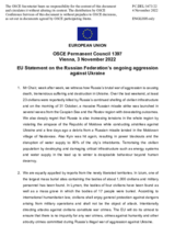 Statement by the Czech EU Presidency on the Russian Federation’s ongoing aggression against Ukraine