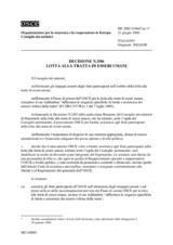 Decisione No. 3/06 sulla lotta alla tratta di esseri umani 