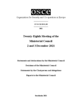 Final Document of the Twenty-Eighth Meeting of the  Ministerial Council, Stockholm, 2-3 December 2021