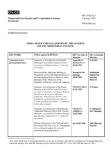 Index of Summits and Ministerial Councils decisions