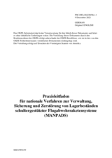 Praxisleitfaden für nationale Verfahren zur Verwaltung, Sicherung und Zerstörung von Lagerbeständen schultergestützter Flugabwehrraketensysteme (MANPADS)
