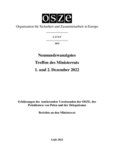 Final Document of the Twenty-Ninth Meeting of the Ministerial Council, Łódź, 1-2 December 2022