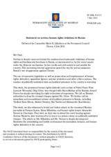 Statement by the Delegation of Norway on serious human rights violations in the Russian Federation