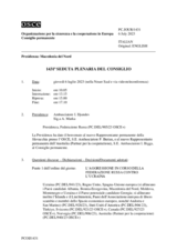 Giornale della 1431a Seduta plenaria del Consiglio permanente