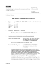 Giornale della 1401a Seduta plenaria del Consiglio permanente