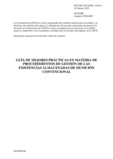 Guía de mejores prácticas en materia de procedimientos de gestión de las existencias almacenadas de munición convencional