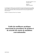 Guide des meilleures pratiques concernant les procédures de gestion et de sécurité des stocks de munitions conventionnelles