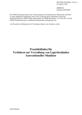 Praxisleitfaden für Verfahren zur Verwaltung von Lagerbeständen konventioneller Munition