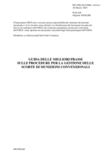 Guida delle migliori prassi sulle procedure per la gestione delle scorte di munizioni convenzionali
