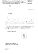 Response by the Delegation of the Holy See to the Questionnaire on the Code of Conduct on Politico-Military Aspects of Security