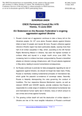 Statement by the Belgian EU Presidency on the Russian Federation’s ongoing aggression against Ukraine