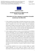 Déclaration de l’UE en réponse à la question d’actualité soulevée par les États-Unis