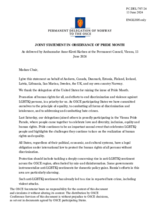 Statement by the Delegation of Norway, also on behalf of several delegations, in observance of Pride Month in June 2024