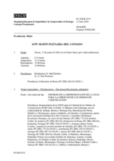 Diario de la 1478ª Sesión plenaria del Consejo Permanente