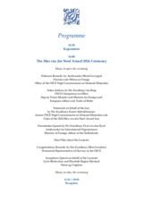 Event programme: Max van der Stoel Award 2024