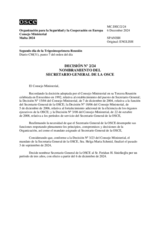 DECISION No. 2/24, APPOINTMENT OF THE OSCE SECRETARY GENERAL