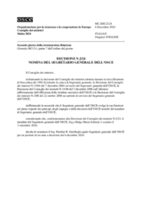 DECISION No. 2/24, APPOINTMENT OF THE OSCE SECRETARY GENERAL