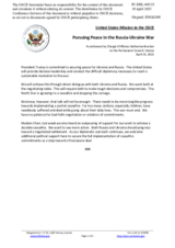 Statement by the Delegation of the United States of America on the Russian Federation’s ongoing aggression against Ukraine