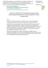 Statement by the Delegation of Ireland on the presidential election in Ireland, to be held on 24 October 2025