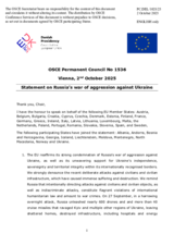 Statement by the Delegation of Denmark, also on behalf of several delegations, on the Russian Federation’s ongoing aggression against Ukraine