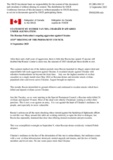 Statement by the Delegation of Canada on the Russian Federation’s ongoing aggression against Ukraine