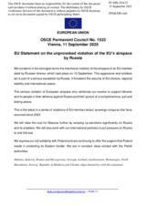 Statement by the Danish EU Presidency on the violation of Polish airspace by the Russian Federation