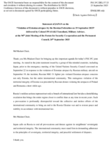 Statement by the Delegation of Japan on the violation of Estonian Airspace by the Russian Federation on 19 September 2025