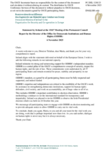 Statement by the Delegation of Ireland in response to the report by the Director of the Office for Democratic Institutions and Human Rights, Ms. Maria Telalian