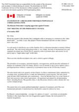 Statement by the Delegation of Canada on the Russian Federation’s ongoing aggression against Ukraine