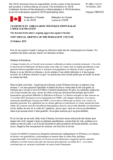 Statement by the Delegation of Canada on the Russian Federation’s ongoing aggression against Ukraine