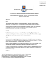 Statement by the Delegation of Norway on the Russian Federation’s ongoing aggression against Ukraine