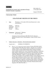 Journal of the 1121st Plenary Meeting of the Forum for Security Co-operation