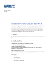 32nd OSCE Ministerial Council - Logistical modalities for media participation