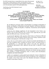 Joint Statement by Azerbaijan, Belarus, Kazakhstan, Kyrgyzstan, Russian Federation, Serbia, Tajikistan, Turkmenistan, Uzbekistan