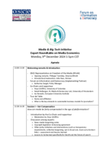 Agenda - Media & Big Tech - 1st RT Media Viability