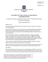 Statement by the Delegation of Norway on "General Statements"