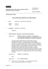 Journal of the 1133rd Plenary Meeting of the Forum for Security Co-operation