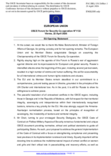 Statement by the Delegation of the European Union on the "Opening Session ‒ Opening statement by H.E. Maka Botchorishvili, Vice Prime Minister and Minister for Foreign Affairs of Georgia"