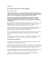 Interview with the Head of the OSCE Mission to Croatia, Reuters