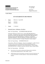 Journal of the 447th Plenary Meeting of the Forum for Security Co-operation (de)